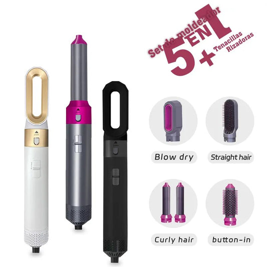 5 in 1 Hair Dryer Brush Interchangeable Hair Straightener Brush One Step Electric Hot Air Comb Curling Iron